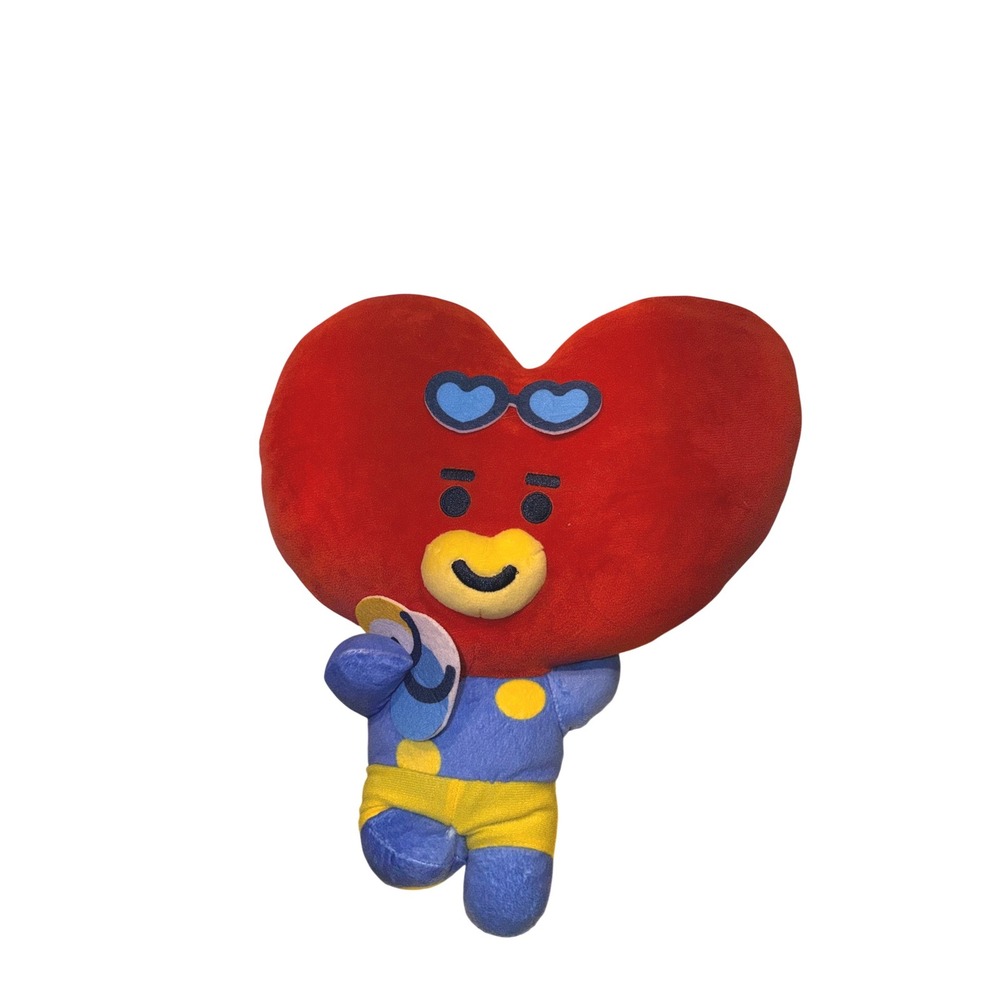 NEW BT21 Bon Voyage Tata 15in Plush BTS Line Friends V‎ Character Heart 15"